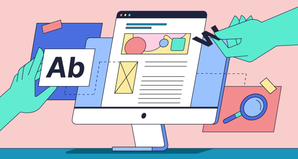 content creation blog post on a website graphic